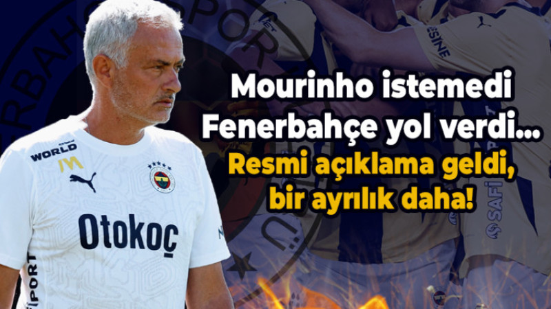 Fenerbahçe'de bir ayrılık daha! Resmen açıklandı.