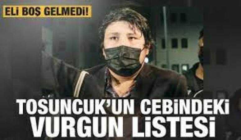 Tosuncuk cebinde listeyle geldi