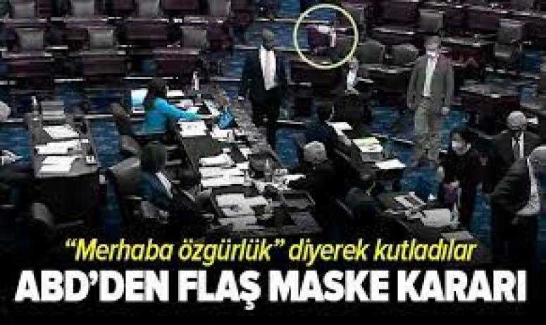 ABD 'Merhaba özgürlük' diyerek, maskeye veda etti!