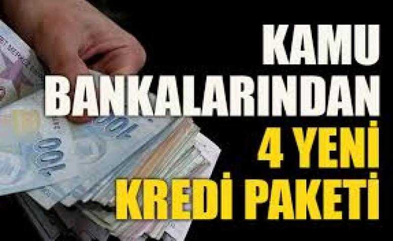 Kamu bankalarından 4 yeni kredi paketi