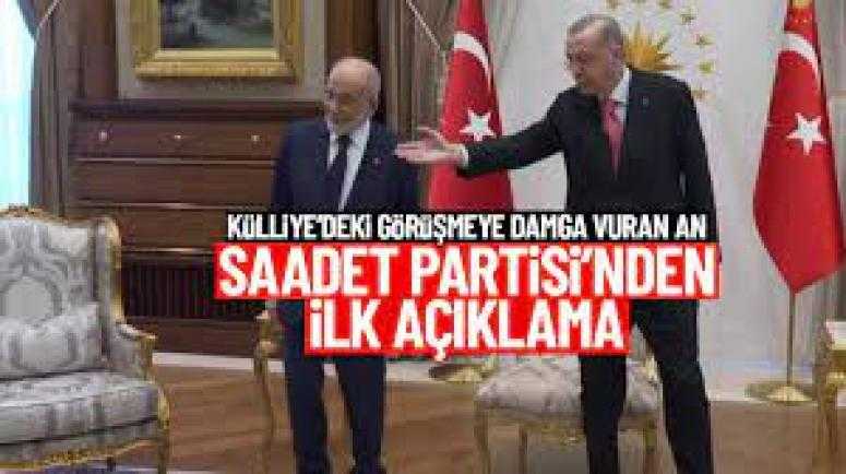 Erdoğan ile Karamollaoğlu arasındaki koltuk krizine Saadet Partisi'nden ilk tepki